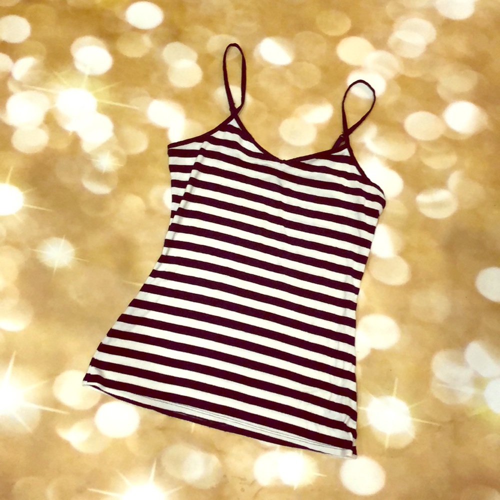 Express tank top in navy and white